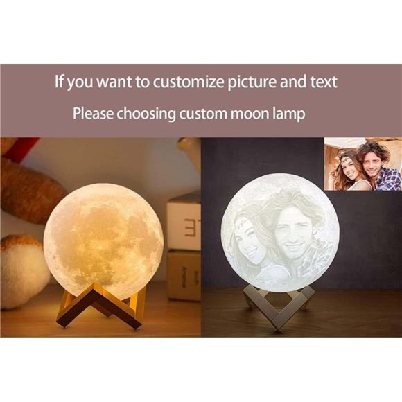 Easter Gifts for Teens Girls Boys Kids Adults, Moon Lamp for Adults Kids 2023 - Picture 2 of 6